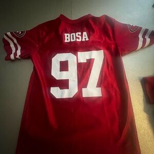 Kids 49er Jersey. Bosa. Used. Still in great shape. Official gear.